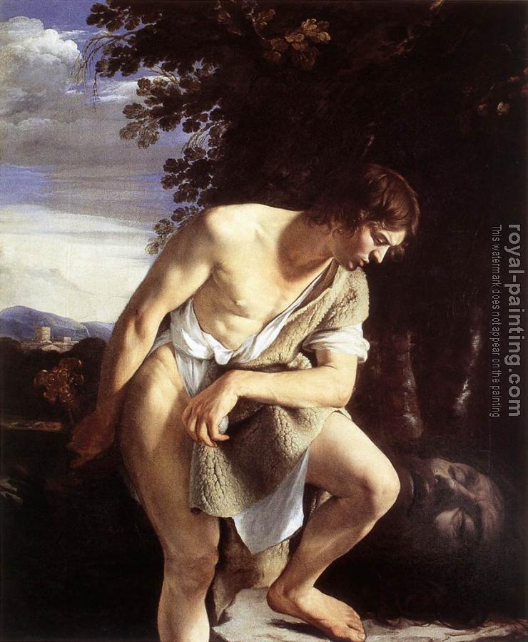 Orazio Gentileschi : David Contemplating the Head of Goliath